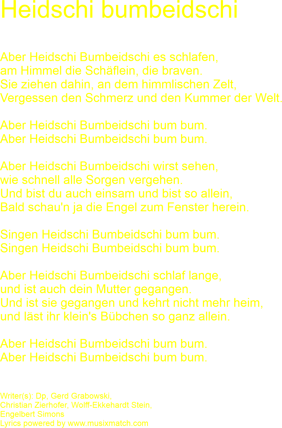 --Heidschi bumbeidschi